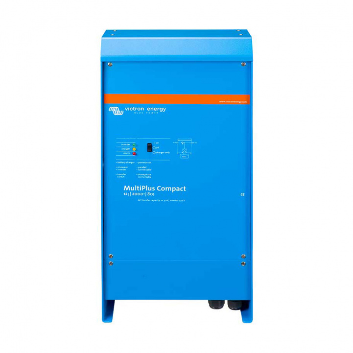 Victron Laturi/Inverteri MultiPlus Compact 12/2000/80-30 230V VE.Bus ryhmässä Matkailuvaunu & Matkailuauto / Elektroniikka / Akut & Muuntimet / Akkulaturit @ Campmarket (81304)