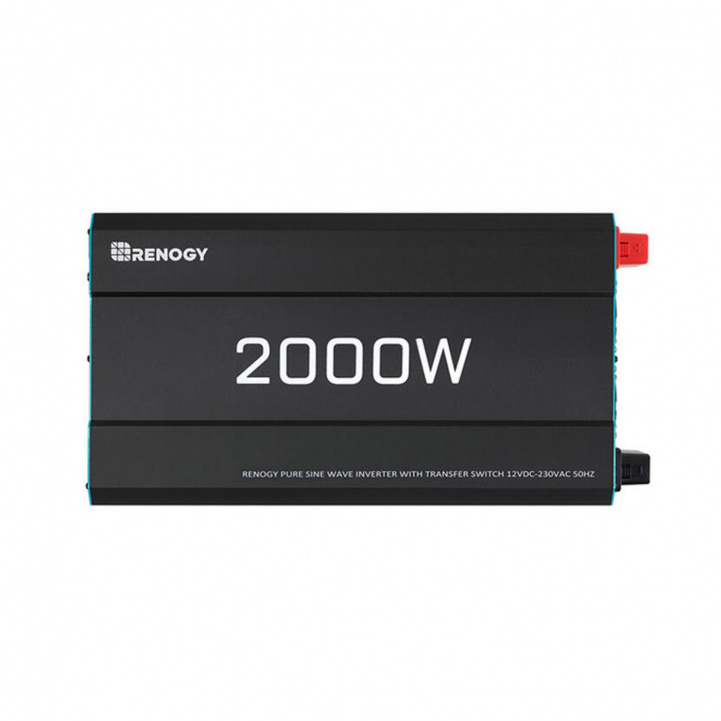 Renogy Muunnin/UPS 12V 2000W Puhdas Siniaalto ryhmässä Matkailuvaunu & Matkailuauto / Elektroniikka / Akut & Muuntimet / Invertteri & Muunnin / Muunnin 12V – 230V @ Campmarket (81472)