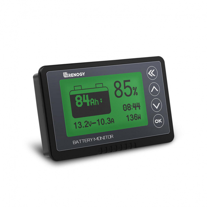 Renogy Batterishunt Monitori ryhmässä Matkailuvaunu & Matkailuauto / Elektroniikka / Akut & Muuntimet / Energiaseuranta @ Campmarket (81475)