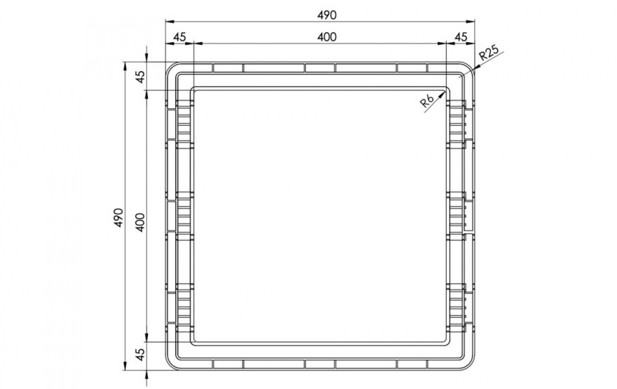Maxxfan Adapterikehys 40x40 Fiat Ducato ryhmässä Matkailuvaunu & Matkailuauto / Koriosat / Kattoluukut / Lisävarusteet Kattoluukkuihin @ Campmarket (81724)