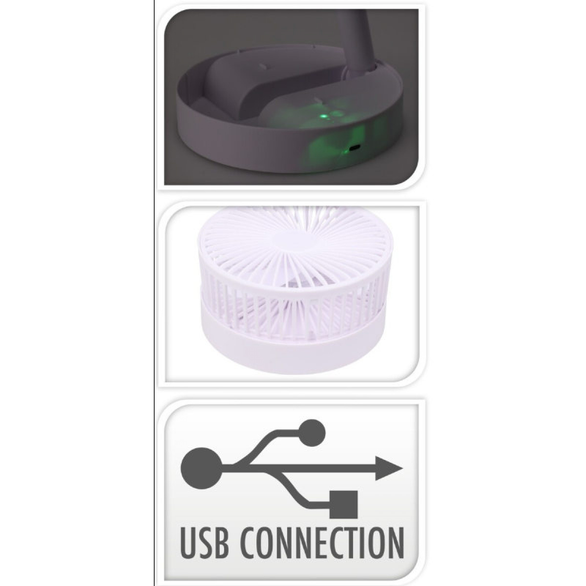 Usb Tuuletin Taitettava ryhmässä Matkailuvaunu & Matkailuauto / Lämmitys & Ilmastointi / Tuulettimet & Kamiinat @ Campmarket (82115)