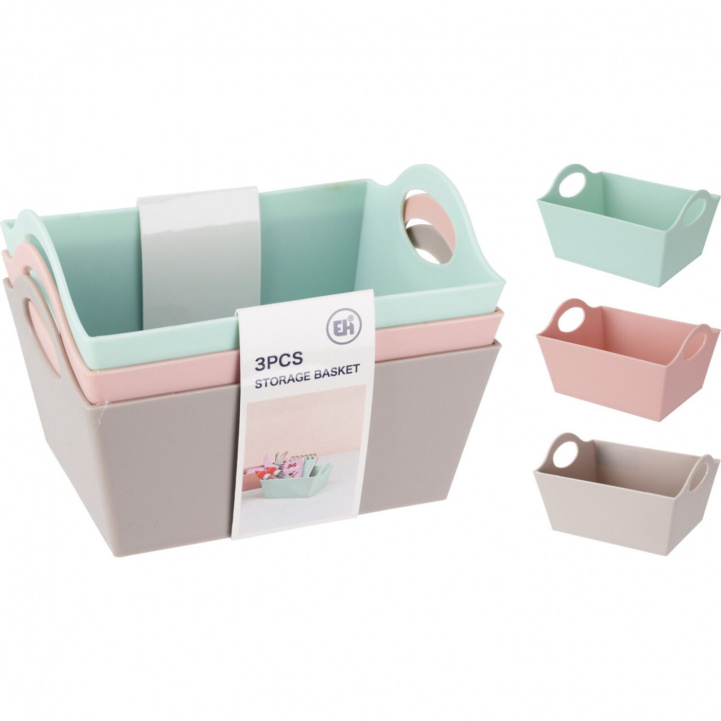 Säilytyskori 3 kpl pakkaus ryhmässä Koti & Sisustus / Säilytys @ Campmarket (82272)