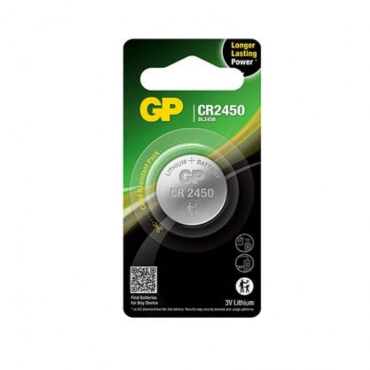 GP Lithium CR2450 1-p ryhmässä Matkailuvaunu & Matkailuauto / Elektroniikka / Akut & Muuntimet / Akut @ Campmarket (82590)