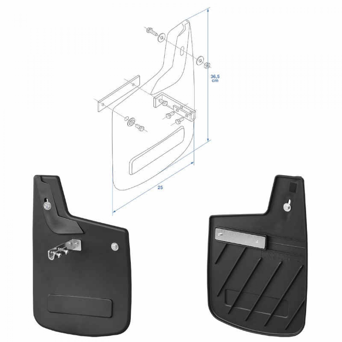 Roiskesuoja Taakse Fiat Ducato 2006–2014, 2 kpl ryhmässä Matkailuvaunu & Matkailuauto / Koriosat / Alusta Tarvikkeet / Lokasuojat @ Campmarket (82733)