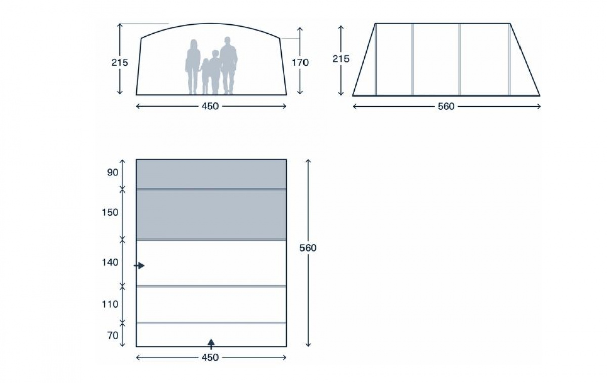 Kampa Rockcliffe 06 Air TC ryhmässä Outdoor / Retkeily Teltat @ Campmarket (82918)