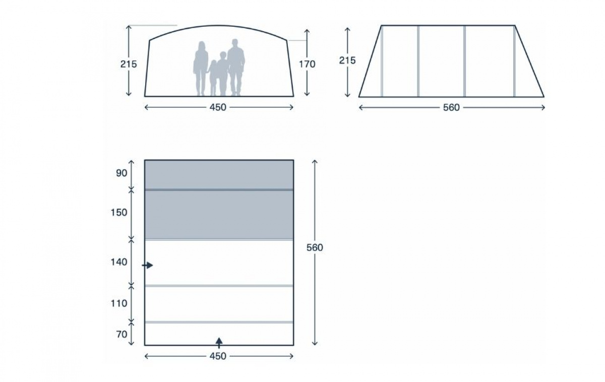 Kampa Saunton 06 Air ryhmässä Outdoor / Retkeily Teltat @ Campmarket (82920)