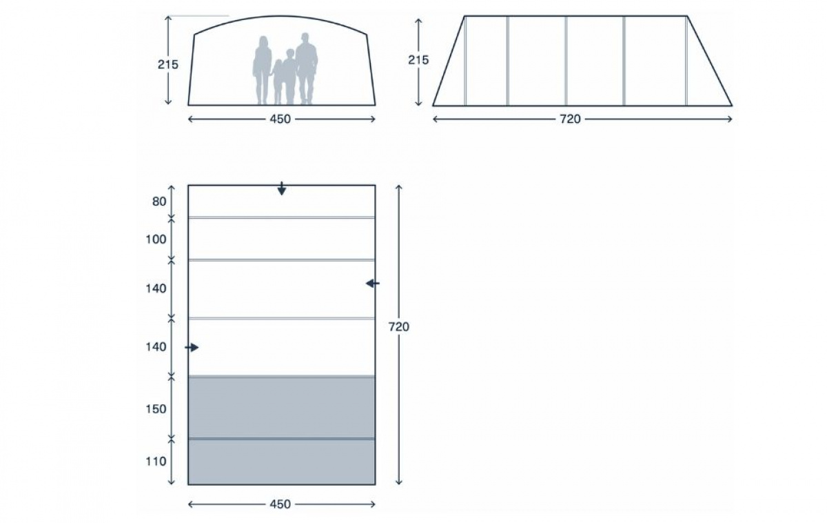 Kampa Saunton 06 Air ryhmässä Outdoor / Retkeily Teltat @ Campmarket (82920)