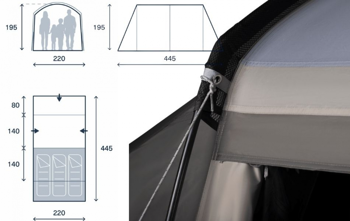 Kampa Sandwood 03 ryhmässä Outdoor / Retkeily Teltat @ Campmarket (82925)