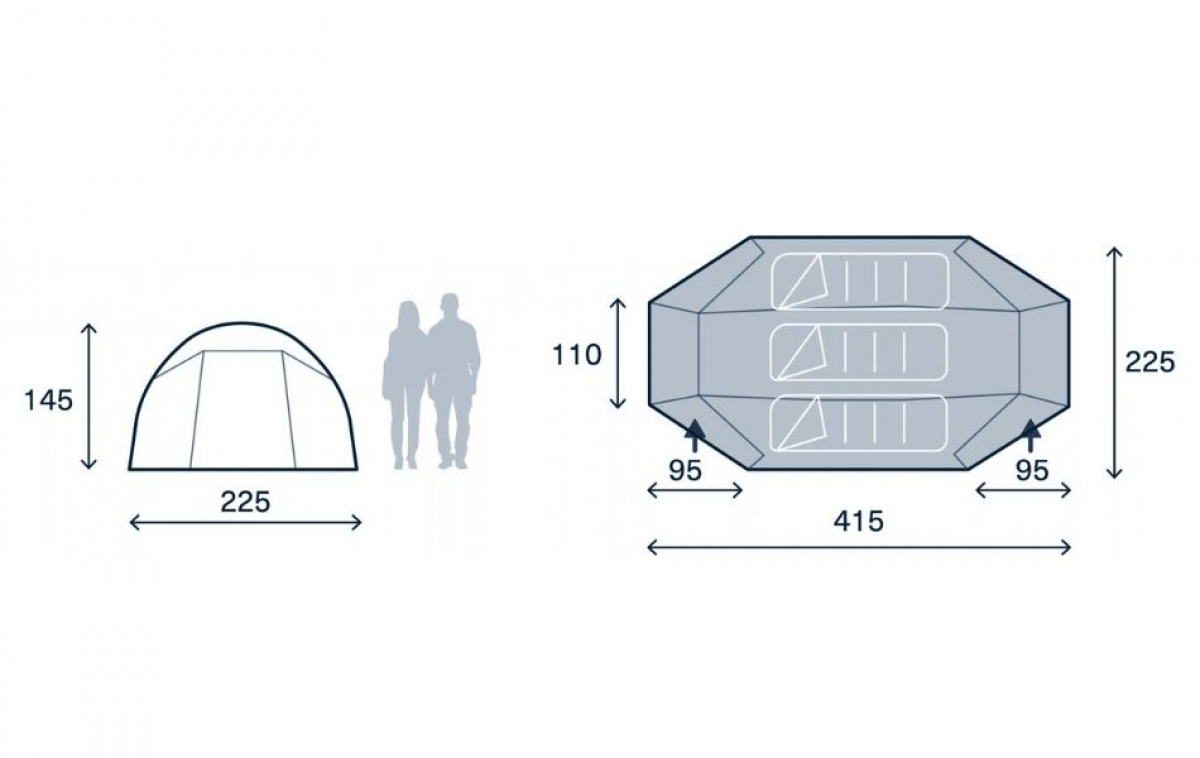 Kampa Mossborn 03 Aegean ryhmässä Outdoor / Retkeily Teltat @ Campmarket (82942)