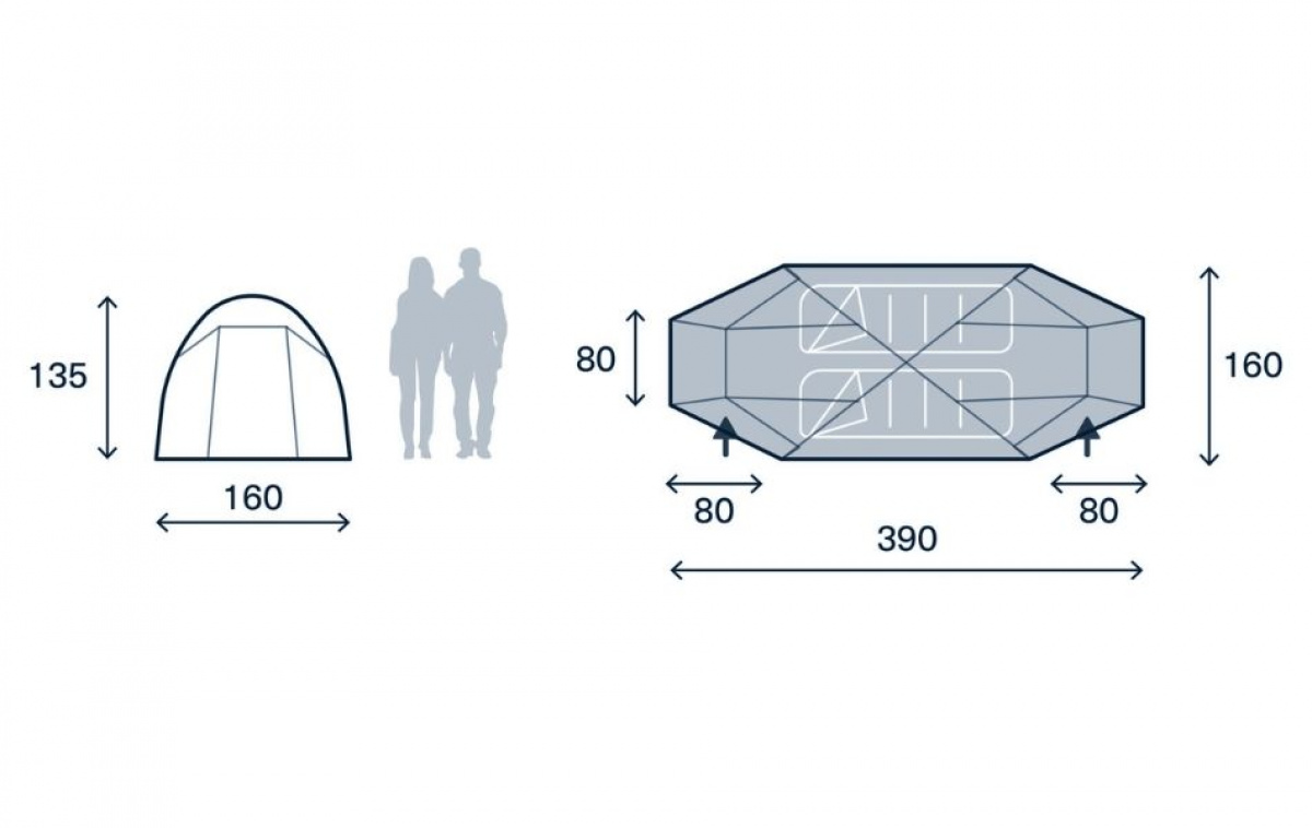 Kampa Mossborn 02 Mushroom ryhmässä Outdoor / Retkeily Teltat @ Campmarket (82943)