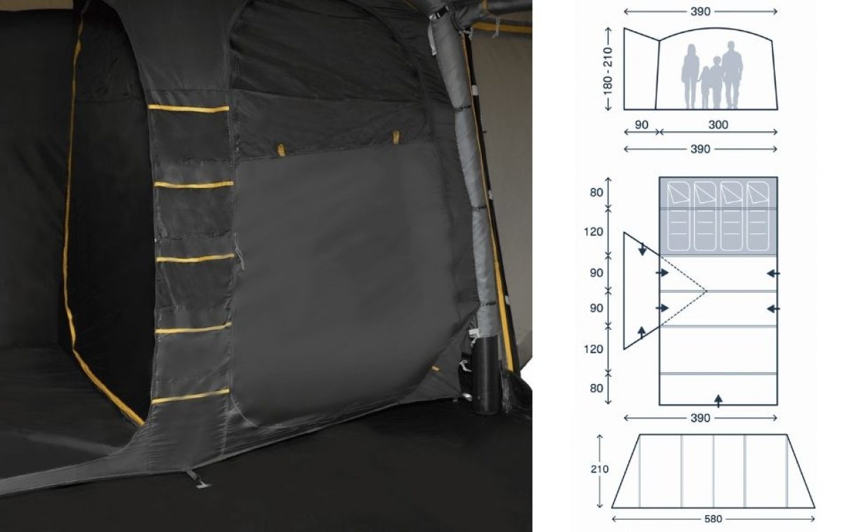 Kampa Voyage DA Low ryhmässä Matkailuvaunu & Matkailuauto / Pakettiautot & Retkeilyautot / Teltat Van / Ilmateltat @ Campmarket (83017)