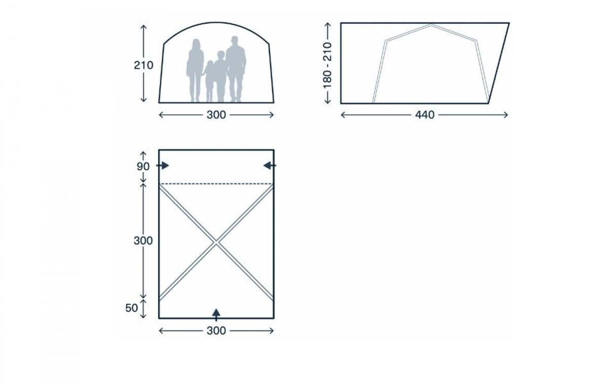 Kampa Roam Air DA Low ryhmässä Matkailuvaunu & Matkailuauto / Pakettiautot & Retkeilyautot / Teltat Van / Ilmateltat @ Campmarket (83018)