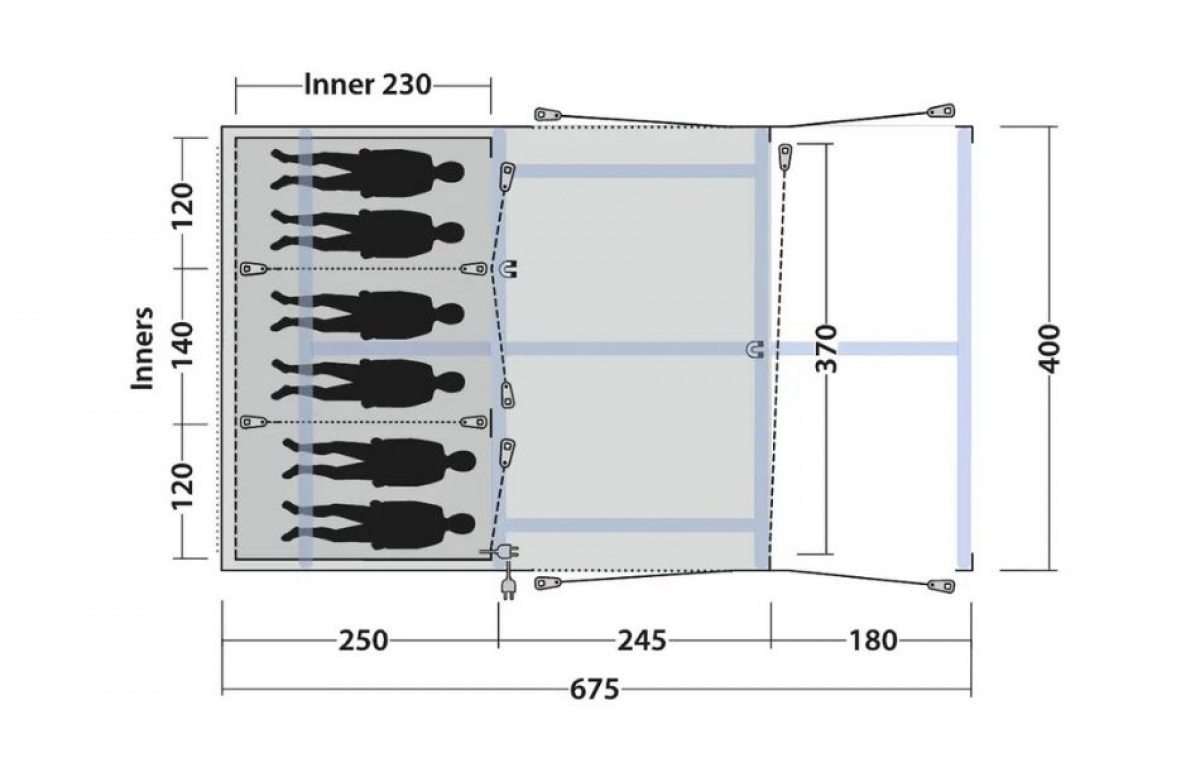Outwell Boston 6 Air TC ryhmässä Outdoor / Retkeily Teltat @ Campmarket (83069)