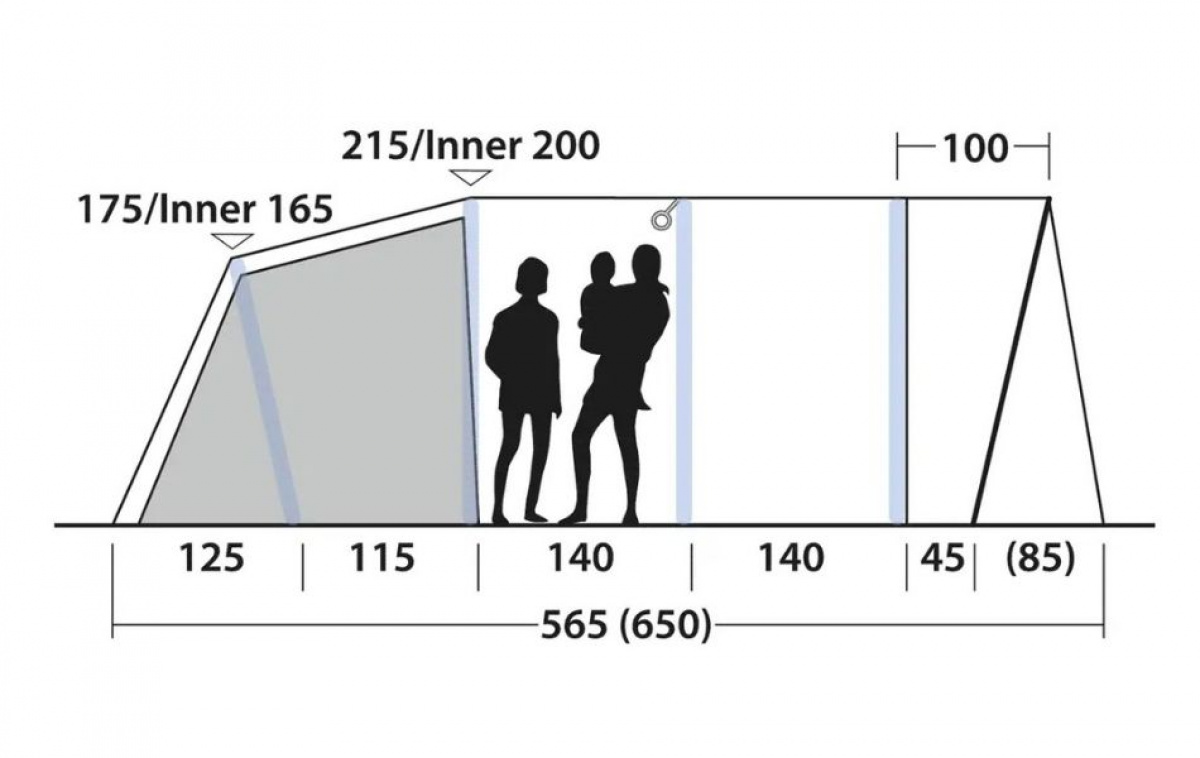 Outwell Colorado 6 Air ryhmässä Outdoor / Retkeily Teltat @ Campmarket (83070)