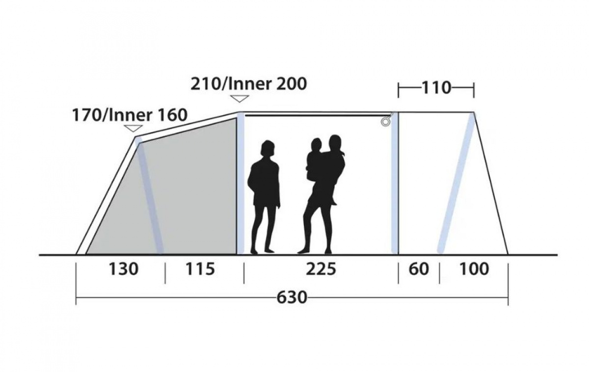 Outwell Sacramento 4 Air ryhmässä Outdoor / Retkeily Teltat @ Campmarket (83078)