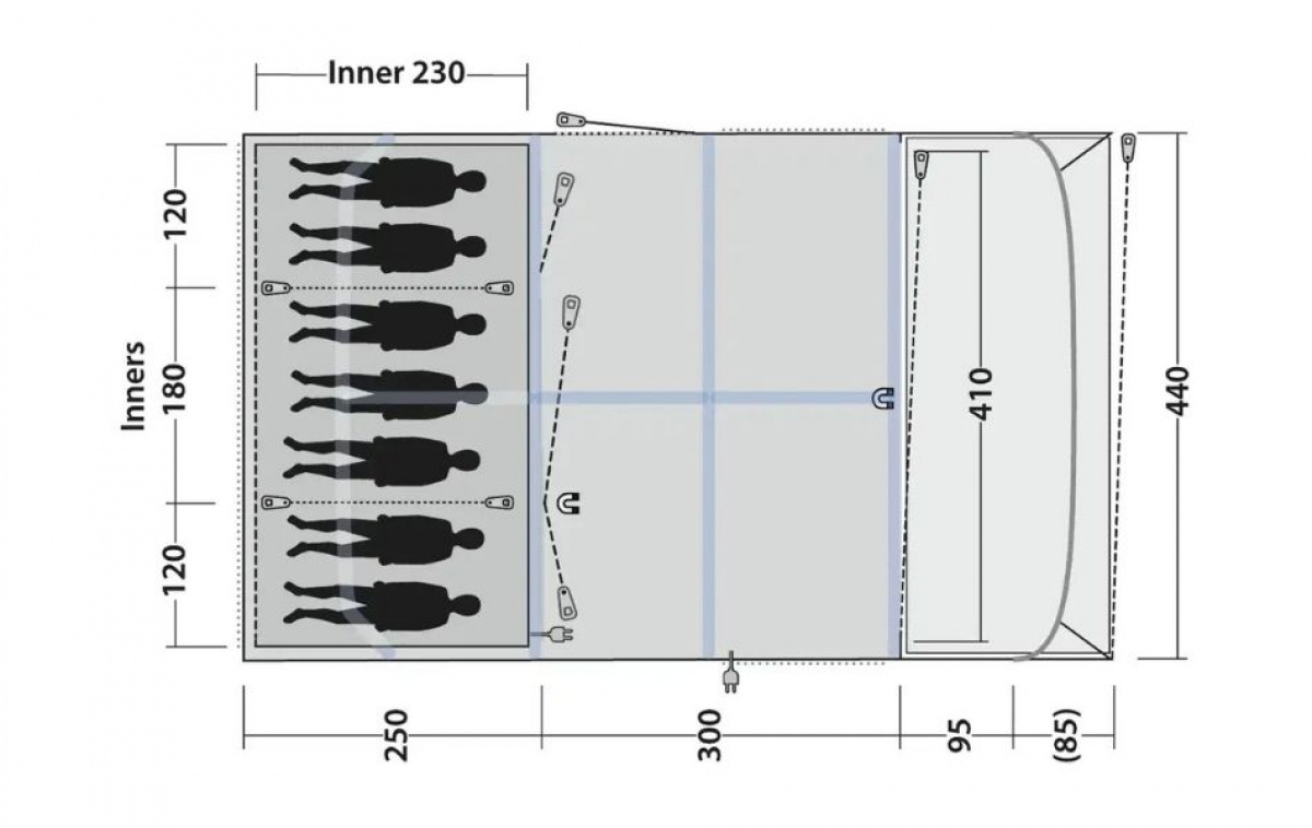 Outwell Charleston 7 Air TC ryhmässä Outdoor / Retkeily Teltat @ Campmarket (83080)
