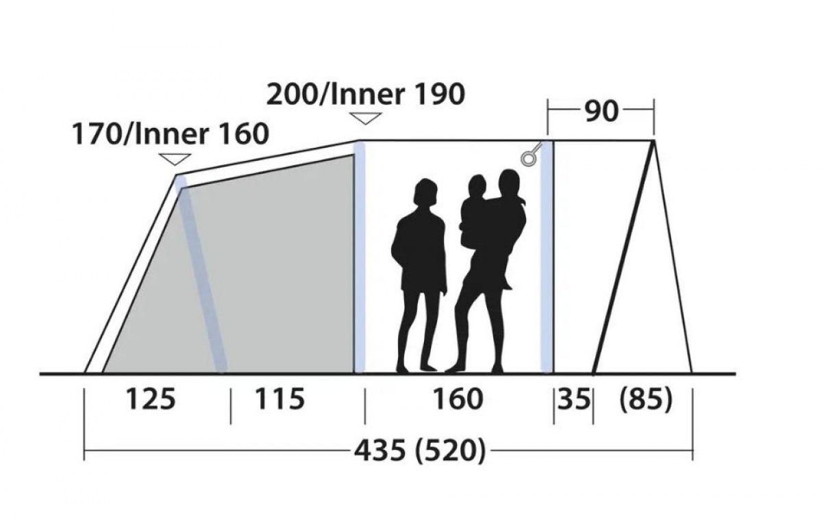 Outwell Monterey 4 Air ryhmässä Outdoor / Retkeily Teltat @ Campmarket (83086)