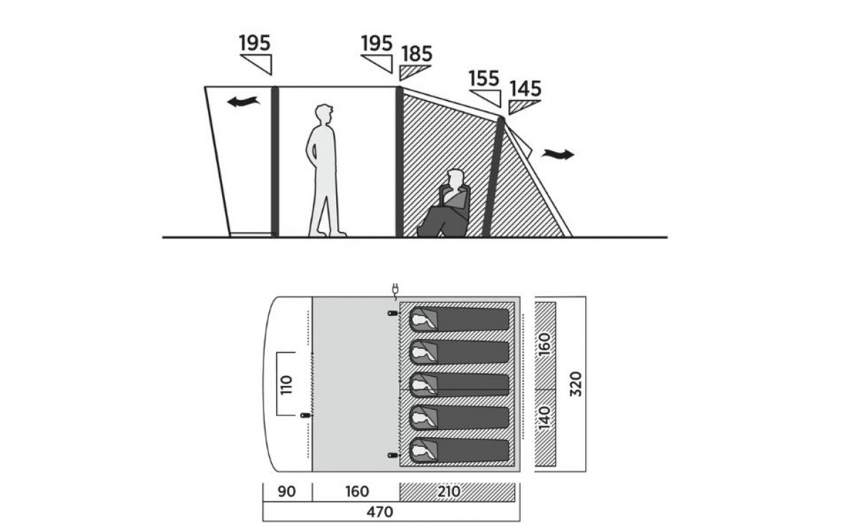 Easy Camp Brimnes 5 Air ryhmässä Outdoor / Retkeily Teltat @ Campmarket (83196)