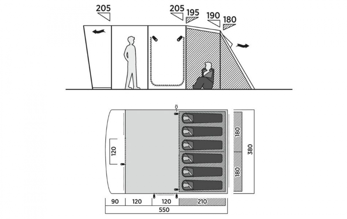Easy Camp Skarvan 6 ryhmässä Outdoor / Retkeily Teltat @ Campmarket (83204)