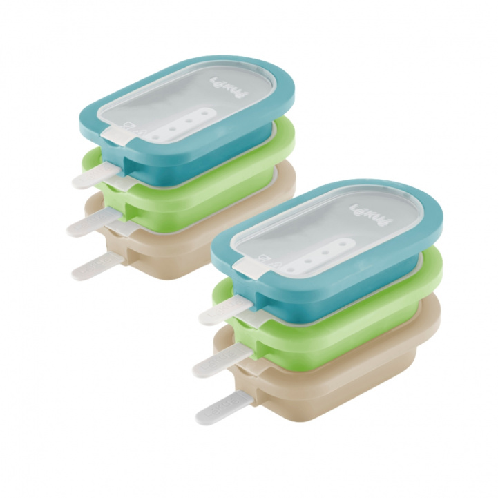 Setti,Jossa 6 Jäätelömuottia Eteläeurooppalaisessa designissa ryhmässä Kotitalous & Keittiö / Keittiötarvikkeet / Keittiötarvikkeet @ Campmarket (83568)