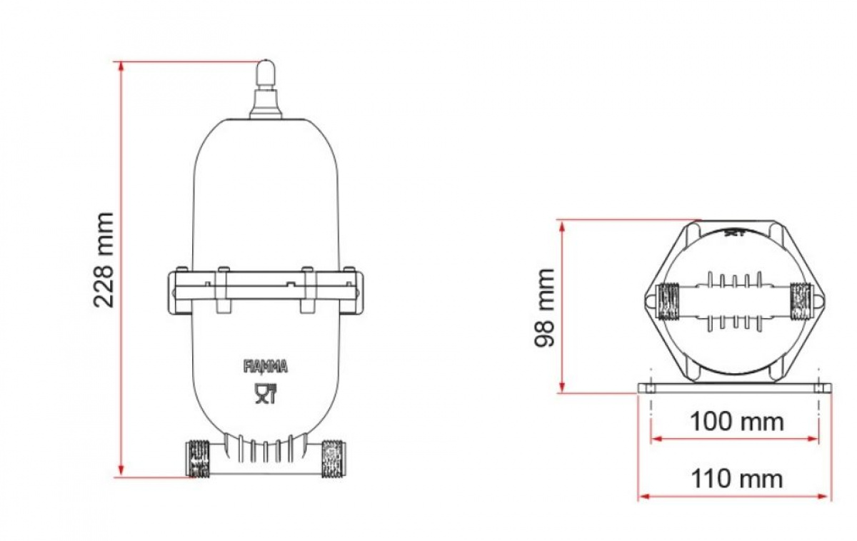 Fiamma Painevaraaja A20 ryhmässä Vesi & Sanitaatio / Vesi / Vesipumput / Muut Pumput @ Campmarket (83624)