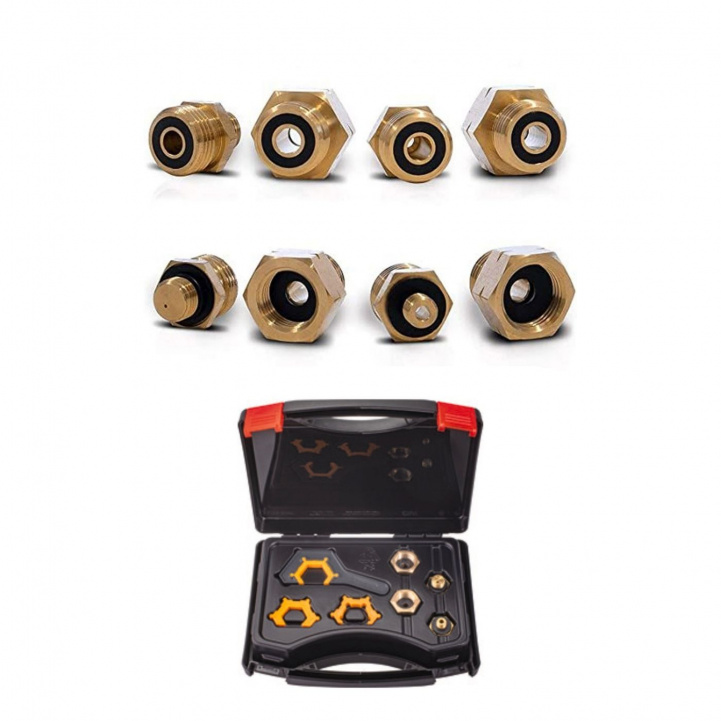 Eurooppa kaasuadapterisarja ryhmässä Matkailuvaunu & Matkailuauto / Kaasu & Tarvikkeet / Kaasuliitokset @ Campmarket (83722)