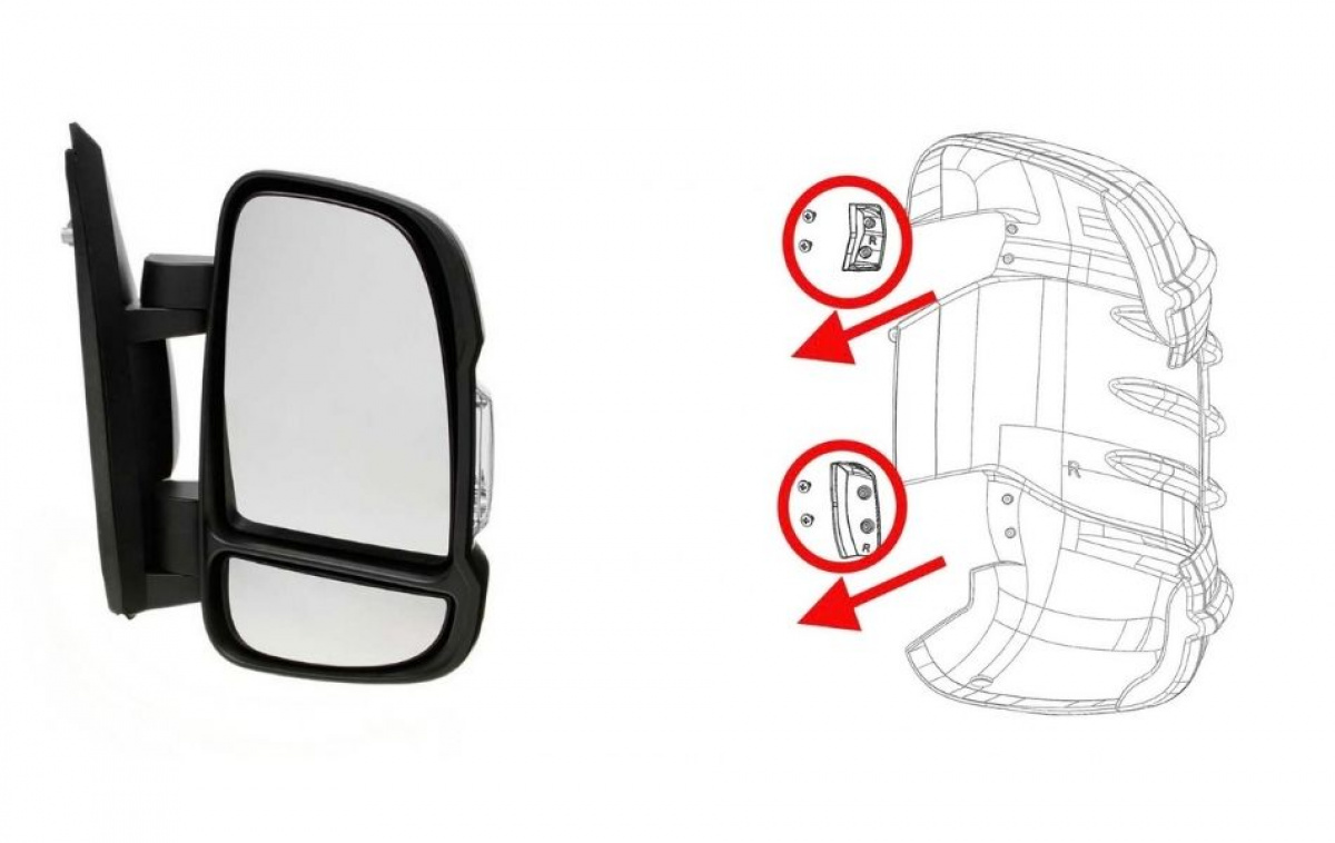 Taustapeilin Kuoret Fiat Ducato 2025> ryhmässä Matkailuvaunu & Matkailuauto / Koriosat / Taustapeilit @ Campmarket (83843)