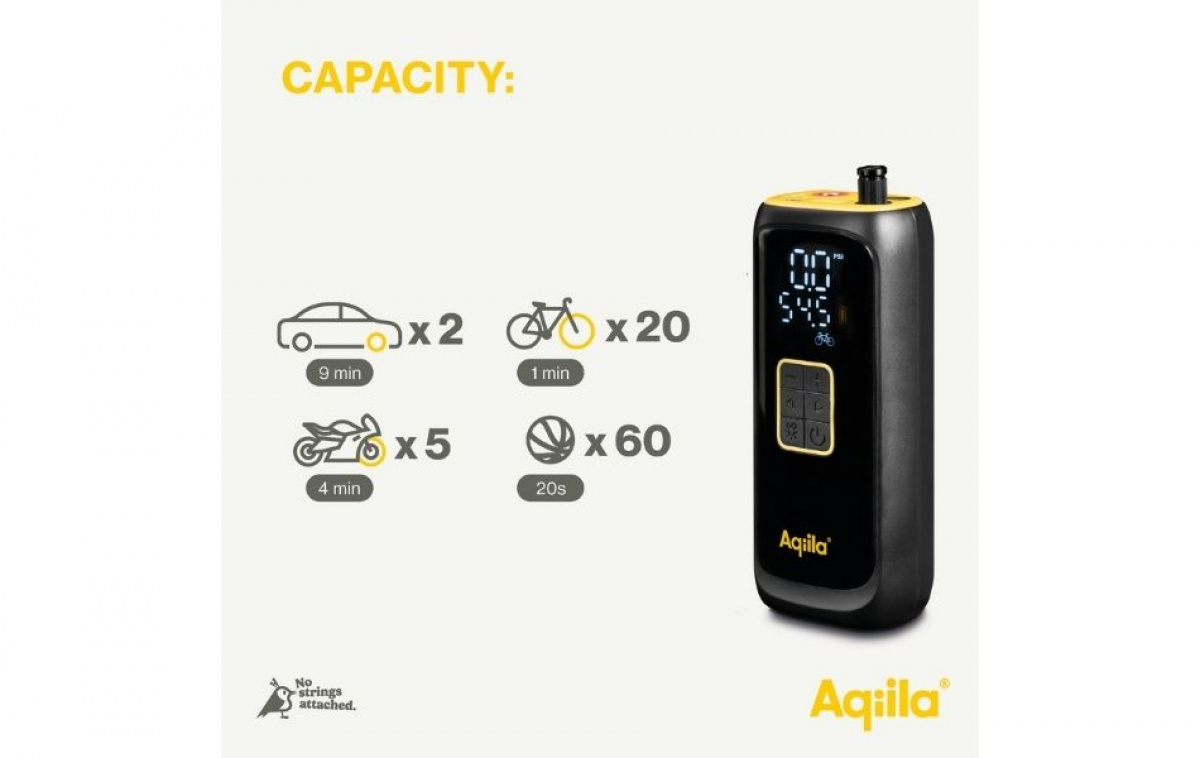 Aqiila Airbird C4 Kannettava Kompressori 4000mAh Musta ryhmässä Muut Tuotteet / Autotarvikkeet @ Campmarket (83992)