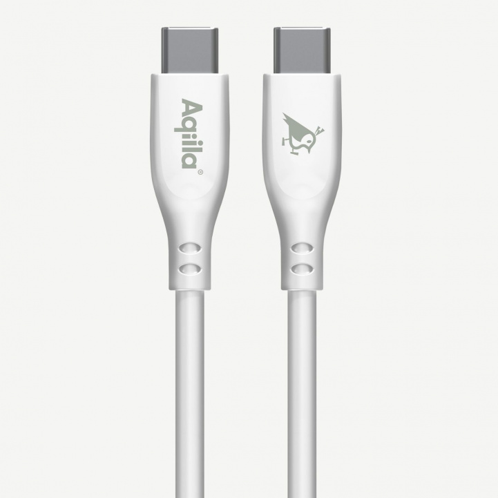 Aqiila Cablebird Latauskaapeli USB C-C 60W Valkoinen ryhmässä Muut Tuotteet / Tarvikkeet Puhelimeen & Tablettiin @ Campmarket (84010)