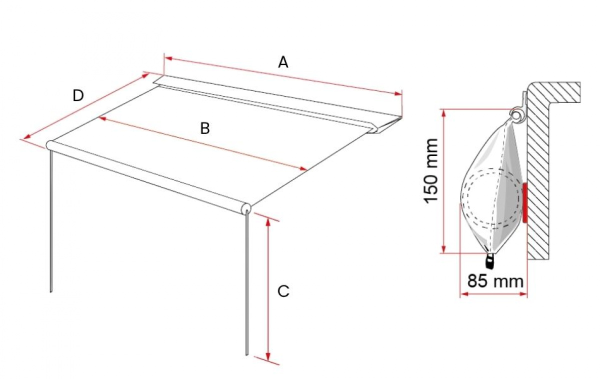 Fiamma Caravanstore Evo ryhmässä Etuteltat & Markiisit / Markiisit / Matkailuvaunu Markiisit / Asuntovaunun @ Campmarket (84058)