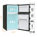 Manta Jääkaappi ja Pakastin 88L Hopea-Musta