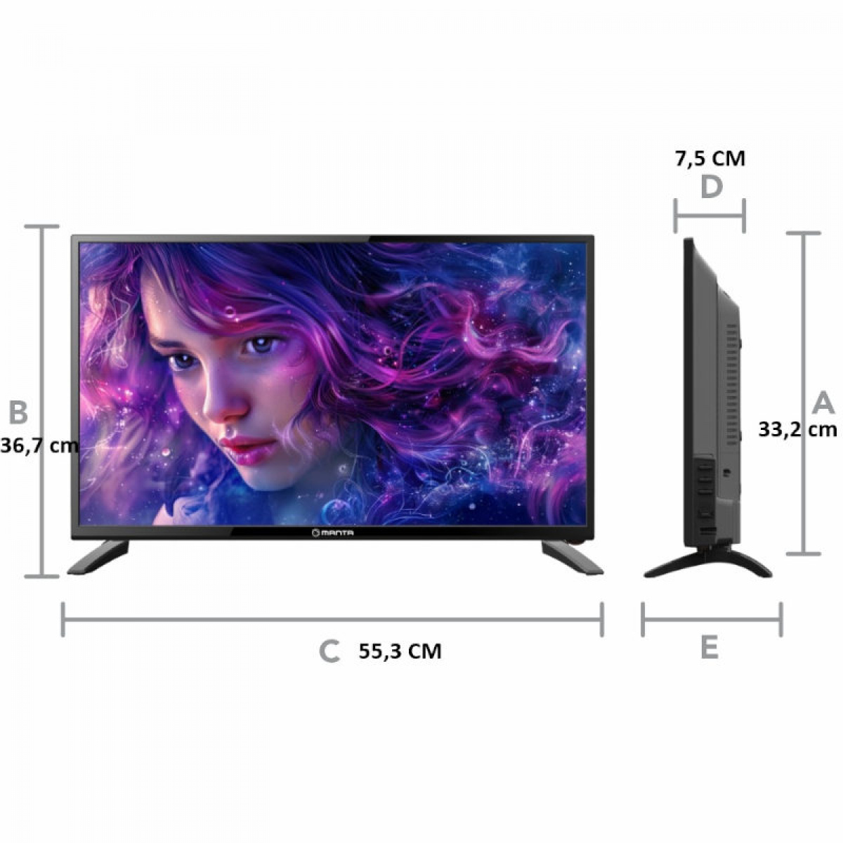 Manta LED-TV 24 tuumaa 12-230v ryhmässä Matkailuvaunu & Matkailuauto / Elektroniikka / TV, Kuva & Ääni / TV, Kuva & Ääni @ Campmarket (84284)
