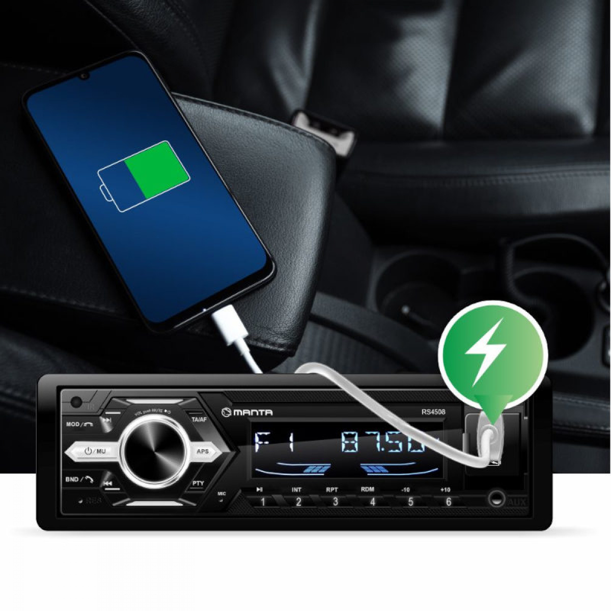 Manta Auto Stereo Ottawa RS4508 ryhmässä Matkailuvaunu & Matkailuauto / Elektroniikka / TV, Kuva & Ääni @ Campmarket (84289)