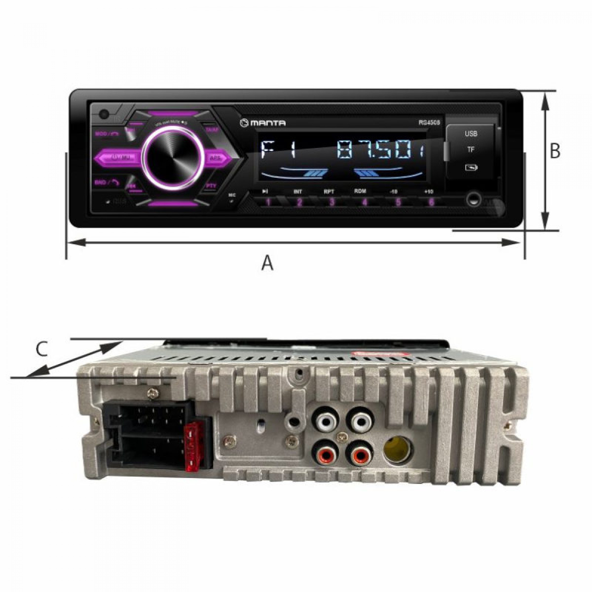 Manta Auto Stereo Ottawa RS4508 ryhmässä Matkailuvaunu & Matkailuauto / Elektroniikka / TV, Kuva & Ääni @ Campmarket (84289)