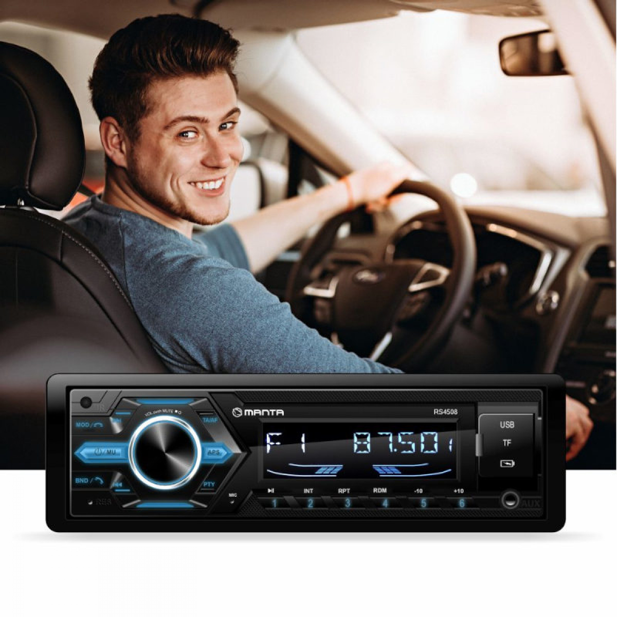 Manta Auto Stereo Ottawa RS4508 ryhmässä Matkailuvaunu & Matkailuauto / Elektroniikka / TV, Kuva & Ääni @ Campmarket (84289)