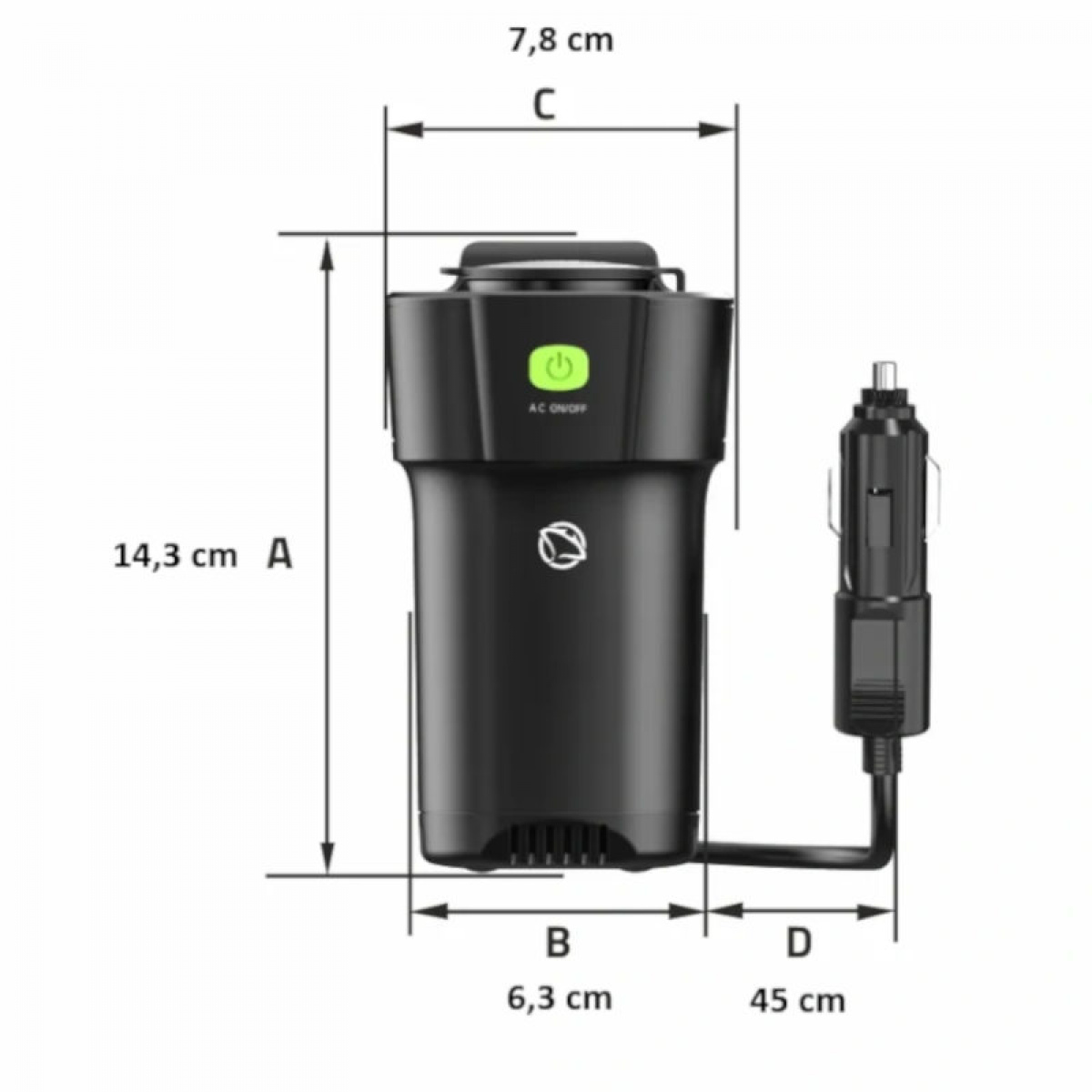 Manta 150 W Invertteri 12 V - 230 V ryhmässä Matkailuvaunu & Matkailuauto / Elektroniikka / Akut & Muuntimet / Invertteri & Muunnin / Muunnin 12V – 230V @ Campmarket (84507)