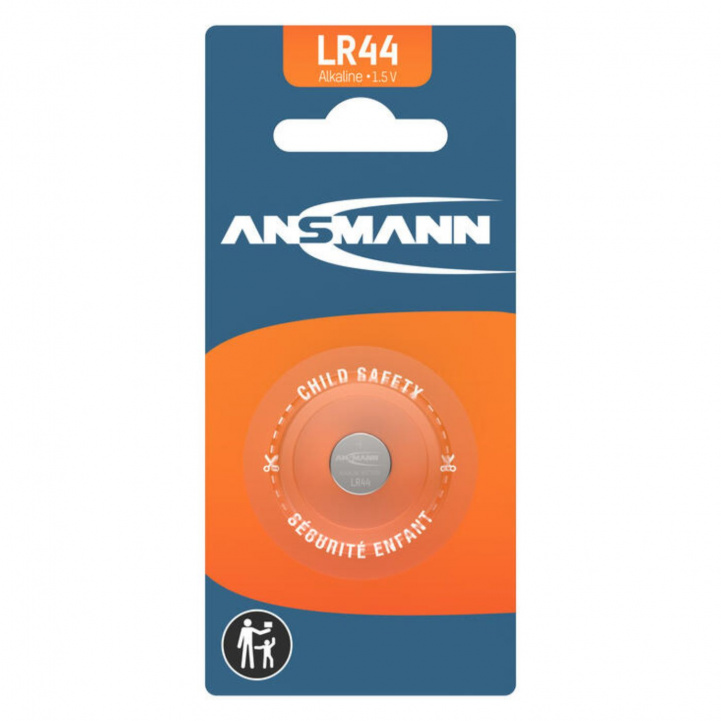 Ansmann Paristo LR44 1-pack ryhmässä Matkailuvaunu & Matkailuauto / Elektroniikka / Akut & Muuntimet / Akut @ Campmarket (84922)
